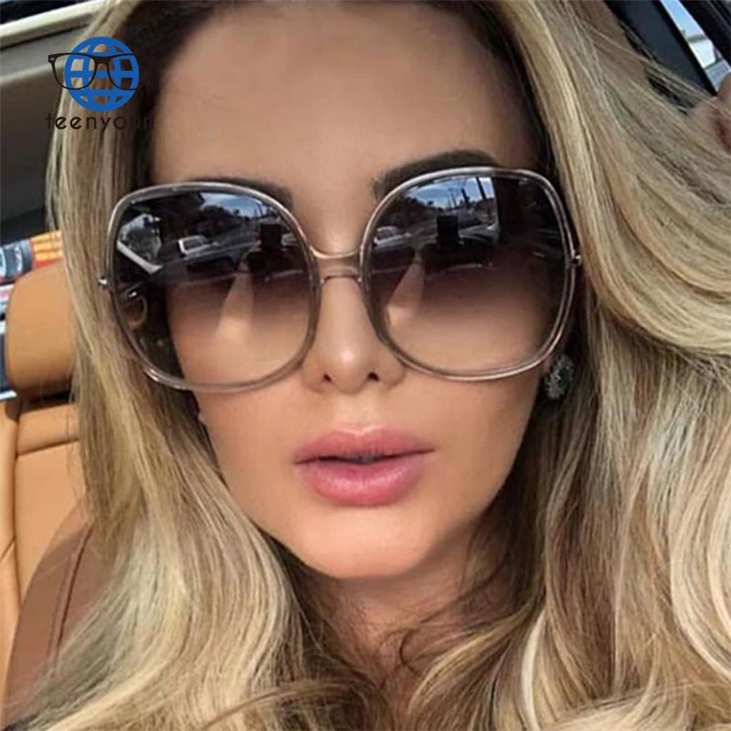 Fashion Large Round Frame Fishing Sunglasses Women Fishing Glasses Classic Vintage Sun Glasses UV400