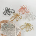 New Trend Fashion Style Hair Grips Multi-colored Gold Irregular Metal Hair Claw Clips  Girls for Thick Hair