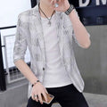 10%OFF M-3XL Men's Casual Suit Stripe Small Suit Slim Single West Youth Jacket Handsome Jacket Thin Man Suit