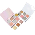 Vegan Cosmetics Custom Logo DIY Highlighter Palette Private Label Square Hole Shimmer Makeup Highlighter
