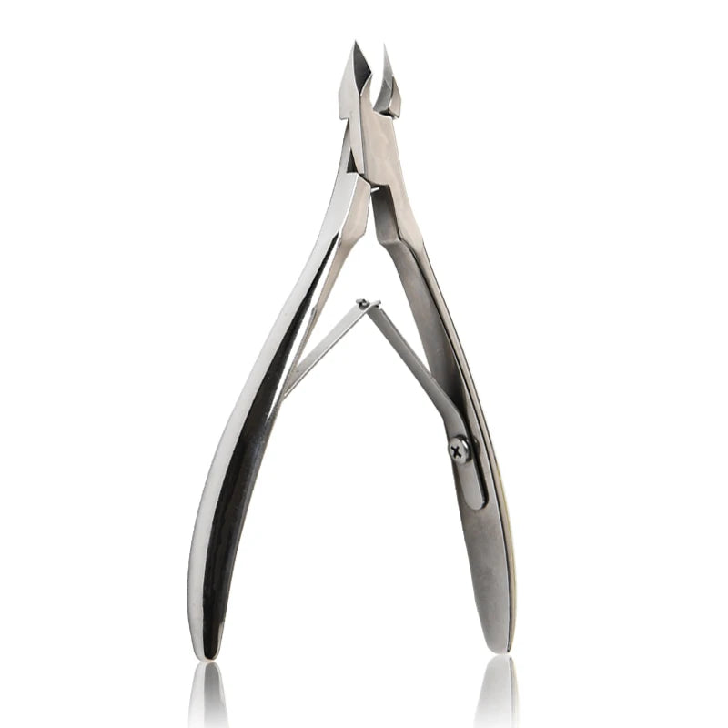 Professional Stainless Double Spring High Mirror Surface7mm Cutting JAW Manicure Cuticle Nail Nipper