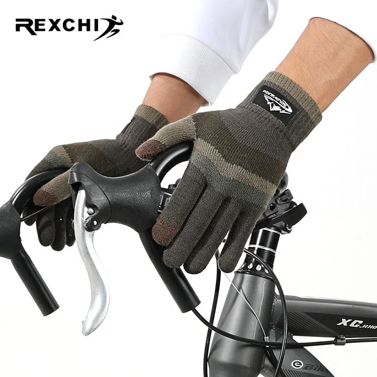 REXCHI DZ121 New Arrival Korean Men Knit Winter Warm Cycling Cheap Promotion Fashion Custom Cycling Gloves