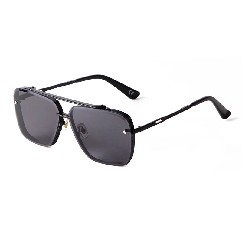 Fashion Classic Metal Frame UV400 Gradient Men Shades Sunglasses Designer Glasses Luxury Retro Driving Sun Glasses