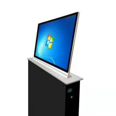 15.6 Inch 18.5 Inch Video Hidden LCD Monitor Lift with Microphone Retractable Stand for Paperless Conference System