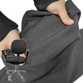 Allesd Black 5mm Grid Design 280gsm Polyester ESD Antistatic Work Chair Fabric Clothing