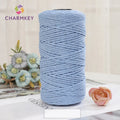 Charmkey 2mm 150m  Hollow Cotton Thread Macrame Organic Pure Cotton Rope Braided Cotton