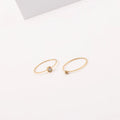 High End 18K Plain Gold 4 Claw Zirconia Fine Stainless Steel Ring Trendy Simple Gold Plated Jewelry