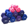 Rubber Coated Cross Fit Dumbbell Custom Logo Women Hex Dumbbell Weightlifting Gym Equipment Cast Iron