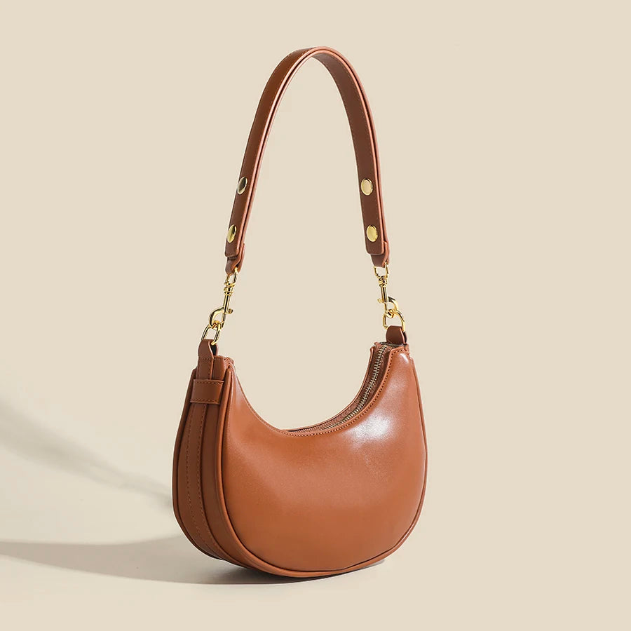 Custom Handbags 2025 Fashion Design Purse Ladies Shoulder Bag PU Leather Women's Hobo Bags with Adjustable Shoulder Strap