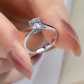 Messi Gems MSR-1128 18K Classic Gift Band 1.1ct D VS1 Round Brilliant Cut Engagement Wedding Band Lab Diamond Ring
