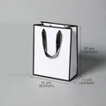 Custom Design Ribbon Handle Black Luxury Jewelry Cosmetic Gift Clothing Shopping Packaging Paper Bag