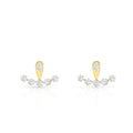 Chris April Fashion Jewelry 316L Stainless Steel PVD Plated Multi-way Zircon Stud Earrings