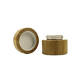 High Quality Bamboo Wooden Cosmetic Cream Jar Container Packing Bamboo Empty Cream Jar With Glass Inner