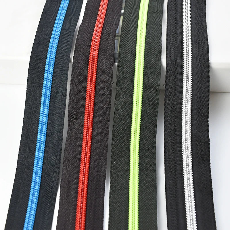 Meetee ZT866 5# Colorful DIY Sewing Replacement Accessories Bag Zips Repair Kit Jacket Decorative Zippers Coil Nylon Zipper Tape