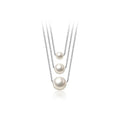 Single Round White Shell Pearl Pendant 925 Sterling Silver Necklaces Fashion Jewelry for Women