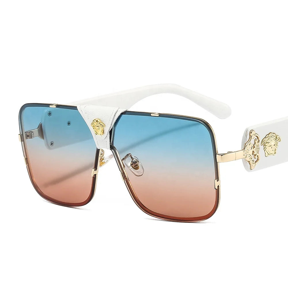 Newest Fashion Luxury Brand Designer Sunglass Oversized Square Shades 2022 Famous Brands Sun Glasses Sunglasses For Women Men