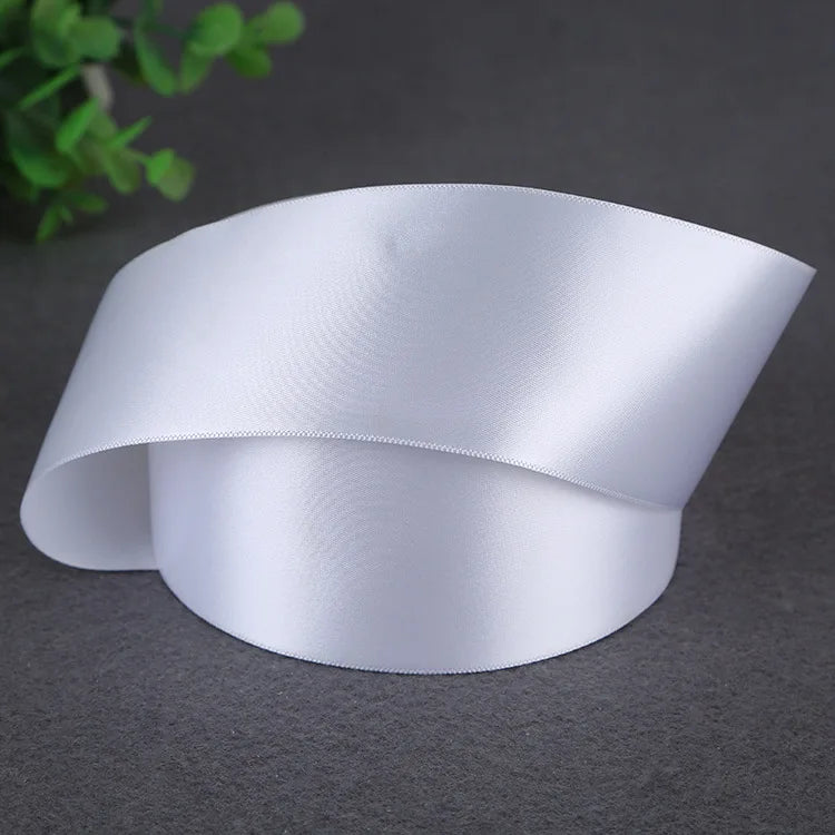 100% Polyester Single/double Face Glossy Woven Edge Satin Ribbon for Clothes MegaBDM