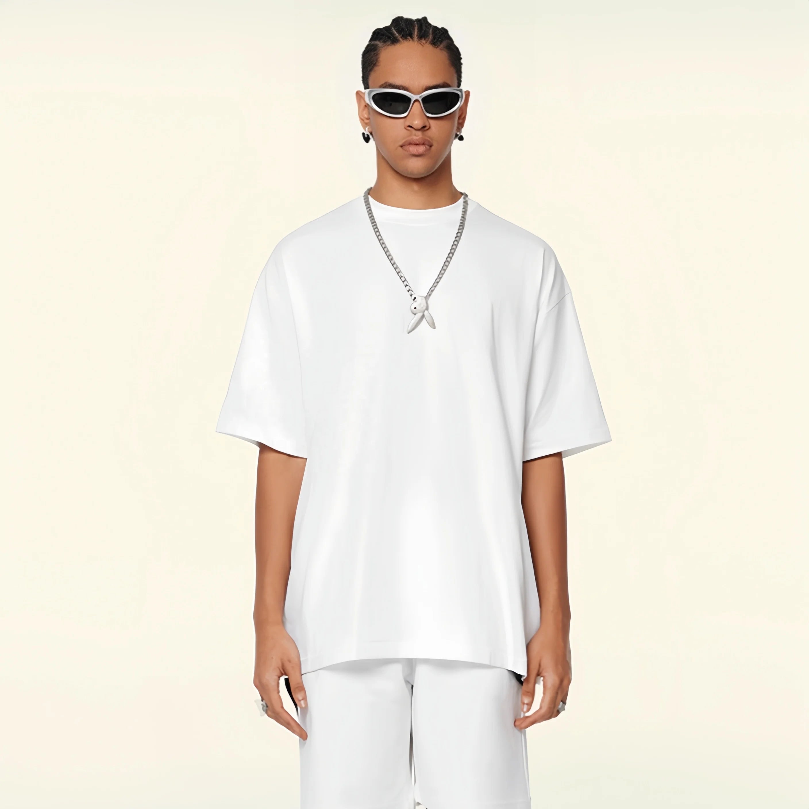 2024 Summer Heavyweight T-shirt Graphic Printing Streetwear 210G 100% Cotton Short Sleeve T Shirt for Men