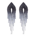 Hot Selling Jewelry Wedding Party Clear Rhinestone Tassel Crystal Chain Dangle Dangling Earrings