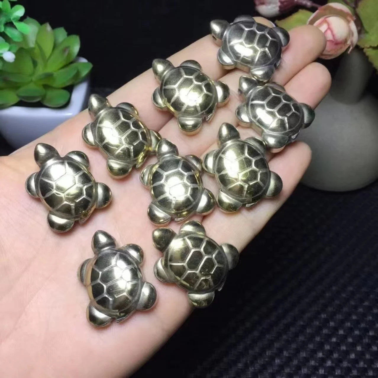 Wholesale Natural  Stone Quartz Crystal Semi Precious Stone Craft Pyrite Crystal Sea Turtle Tortoise