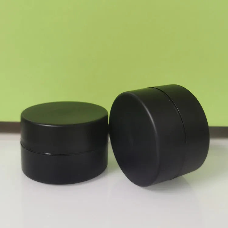Wholesale 100ml 150ml 200ml  Custom Matte Black PET Cosmetic Plastic Jar for Body Butter Face Cream Container