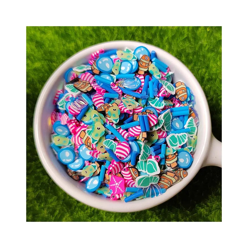 Sea Animal Fish Water Drop Whelk Polymer Clay Slices Sprinkles 500g/lot Wholesale Slime Accessories Supplier MegaBDM