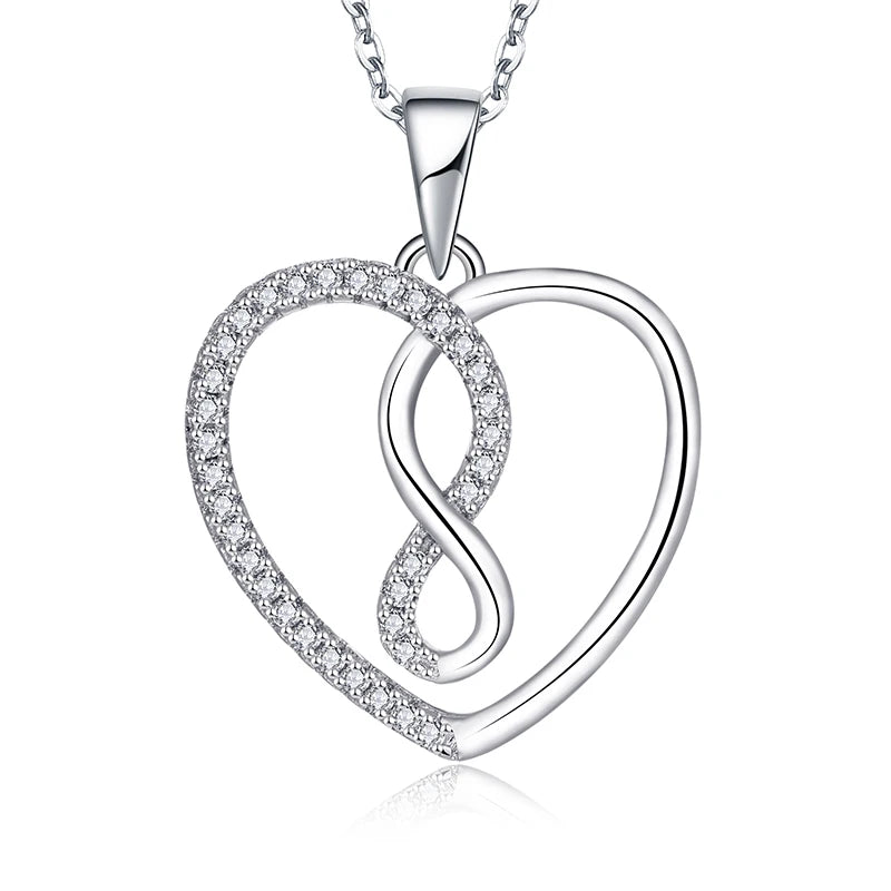 2024 Wholesale Hot-Selling Design Jewelry 925 Sterling Silver Heart Pendant Women'S Necklace