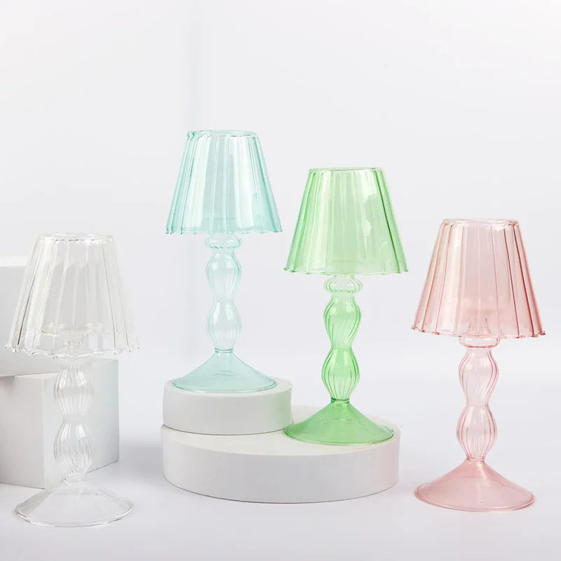 Ins Style Glass Nordic Light Luxury Romantic Candle Cup Aromatherapy Home Candle Container High-end Feeling