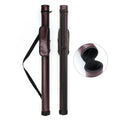 Hot Selling Brown Color Round Shape 82cm Length 2 Holes 1B1S Leather Billiard Pool Cue Carrying Cue Bag with Extension Pocket