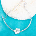 B030177 DIY 3-4mm Natural Freshwater Pearl Bracelet Accessory 925 Sterling Silver Paw Shape Bracelet