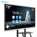 HDFocus Odm Smart Whiteboard Lcd Android 20 Points Touch Screen 75 Inch Interactive Boards 4K Meeting Room Classroom Smart Board