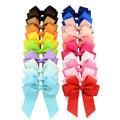 CN Customized Color Grosgrain Ribbon Hair Bows Long Tail Hair Clip Kids Girls Sailor Hairpins
