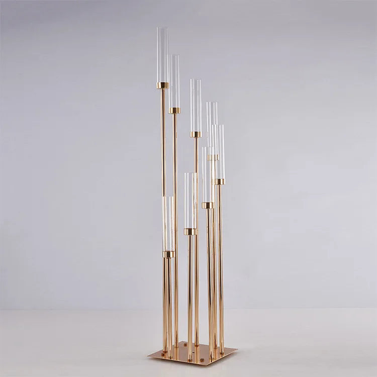 New Wedding Candlestick Prop 8 Romantic Candlelight Dinner Hotel Festival Decoration Candle Holder Home Decor Luxury Holder