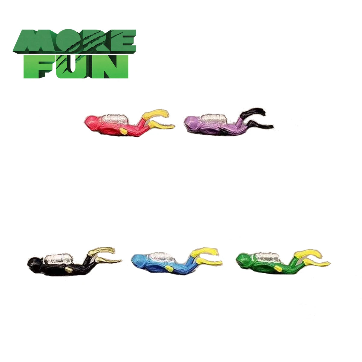 Morefun Solid PVC Simulation Sea Life Diver Model Plastic Marine Figures Sea Figurine Toys