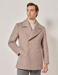Ottoknit Double Breasted Cardigan Men Premium Wool Knit with Gold Buttons for Formal Wear Men's Luxury Cardigan