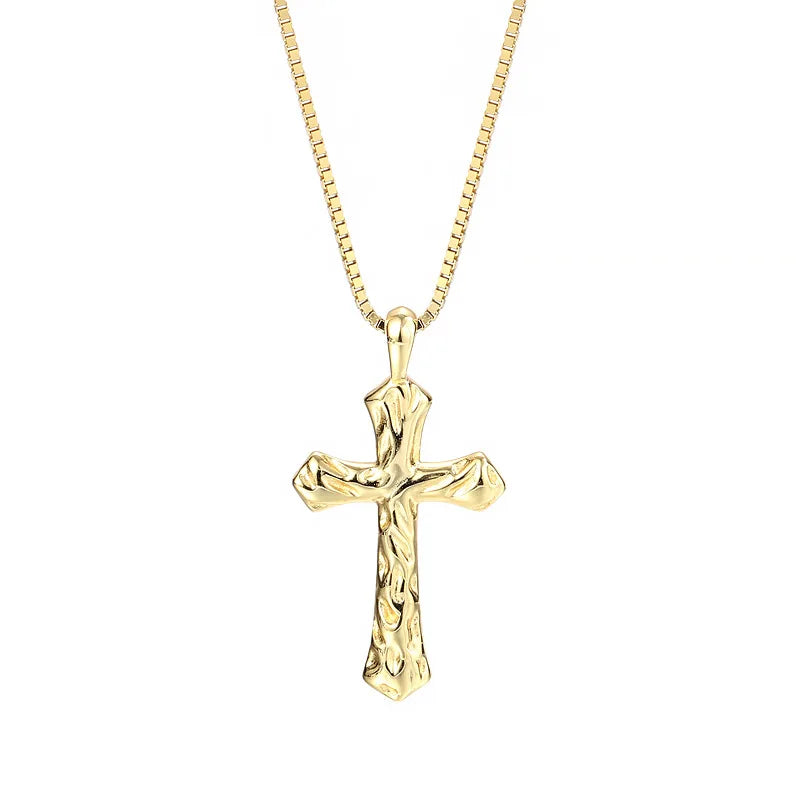 DUYIZHAO 925 Silver Collarbone Necklace Simple Light Luxury Personality Vintage Cross Necklace Female Senior Jewelry Chain