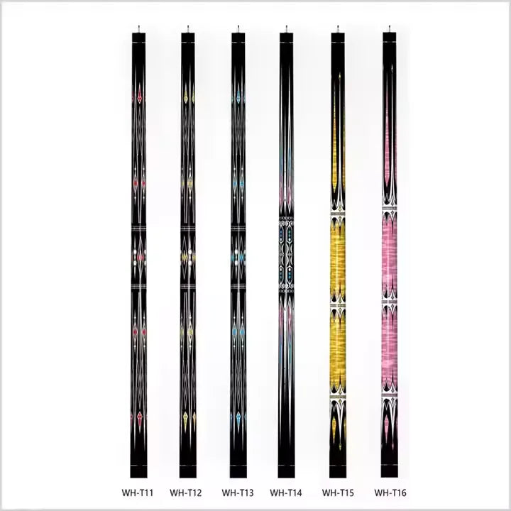 Hot Sell Multi Color Canadian Maple Wood 1/2 Jointed 57 Inch 13mm Tip Billiard Pool Cue Stick