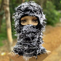 Distressed Balaclava Ski Mask Knitted Full Face Mask for Men/Women