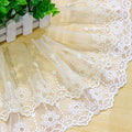 Mesh Pattern Embroidery Bar Code Lace Trimming Exquisite Wedding Dress Headdress Origami Lace Accessories