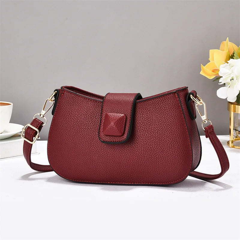 Factory in Stock Luxury Handmade Women's Crossbody Bag 22165 High-End Sense with Large Capacity and Polyester Lining