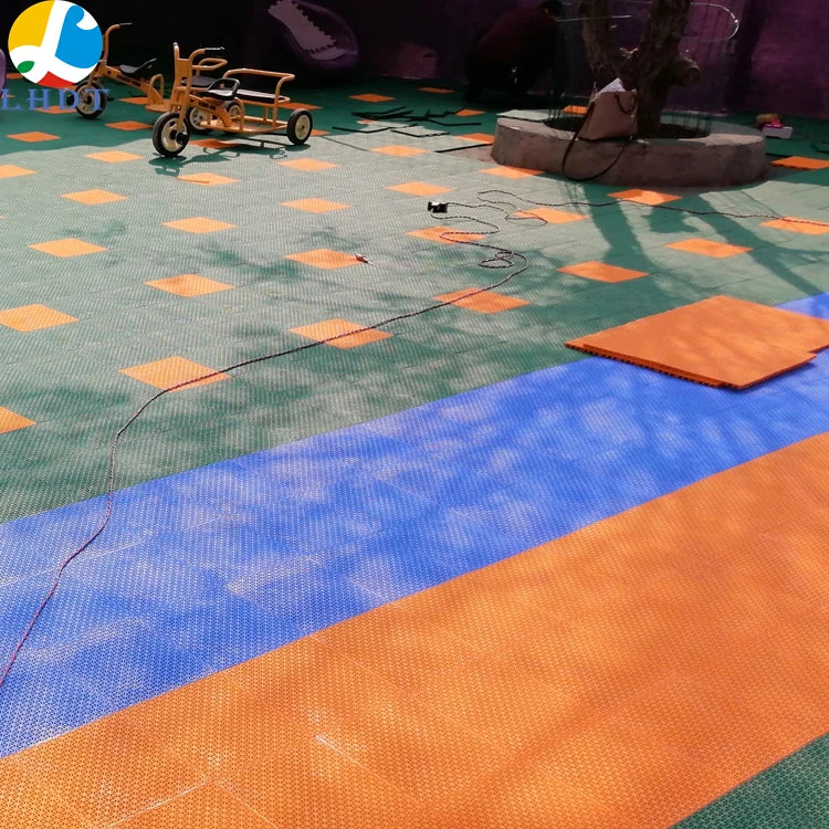 LHDT Sports Flooring Polypropylene Sport Flooring Portable Sports Flooring and Playground Surface Kindergarten Court