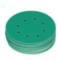 Wholesale 5 Inch Automotive Sandpaper Disc 5" Hook and Loop Sanding Disc 180 Grit Green Film Autubody Sandpaper Disk