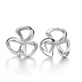 Real 925 Sterling Silver Clover Stud Earrings for Women Girls Fashion Jewelry