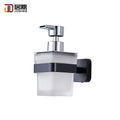 Black Zinc-Alloyed Glass Wall-Mounted Hand Soap Liquid Dispenser Pump Bottle Holder Durable Modern Design JUDING Brand Hotel
