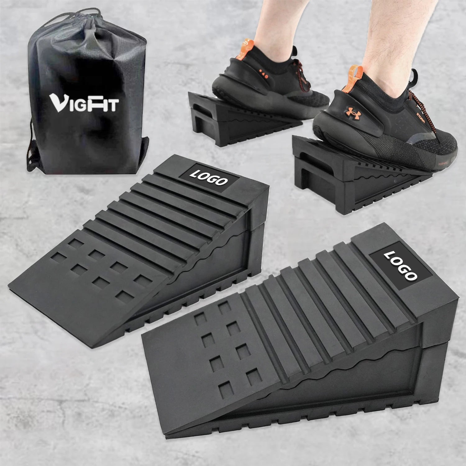 Eco Friendly Anti-slip   Slant Board Adjustable Squat Ramp Deadlift Wedge Calf Stretcher Squat Wedge Block Incline Board