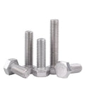 DIN933 A2-70 304 Stainless Steel M20 M22 M24 Hex Head Fully Threaded Bolt Plain External Hexagon Head Full Thread Machine Screw
