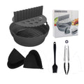 Reusable Air Fryer Silicone Basket 8 Inch Heat Resistant Easy Cleaning Air Fryers Silicone Pot Round