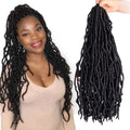 Julianna Fast Shipping Synthetic Hair Extension 18 24 30 36 Inch New Faux Locs Braiding Hair Soft Locs Crochet Wholesale