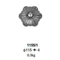 115mm Ornamental Components Elements Wrought Iron Accessories Flowers  for Staircase Railing Gate Fence Parts