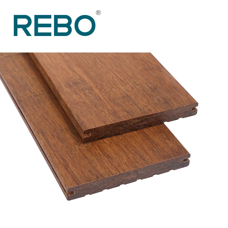 GOLDEN BAMBOO Outdoor High Density Bamboo Wood Flooring Tiles 18mm Thick Modern Design Waterproof Oiled Finish Stainless Steel